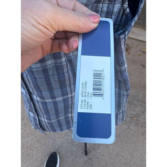 NWT Bandolino Blue Plaid Quilted Vest Plus Size XXL Travel Comfort Streetwear - Picture 7 of 12